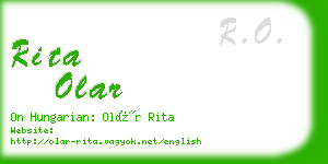 rita olar business card